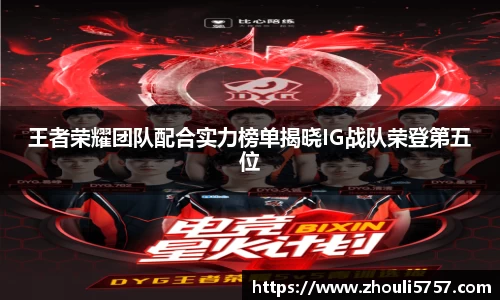 王者荣耀团队配合实力榜单揭晓IG战队荣登第五位